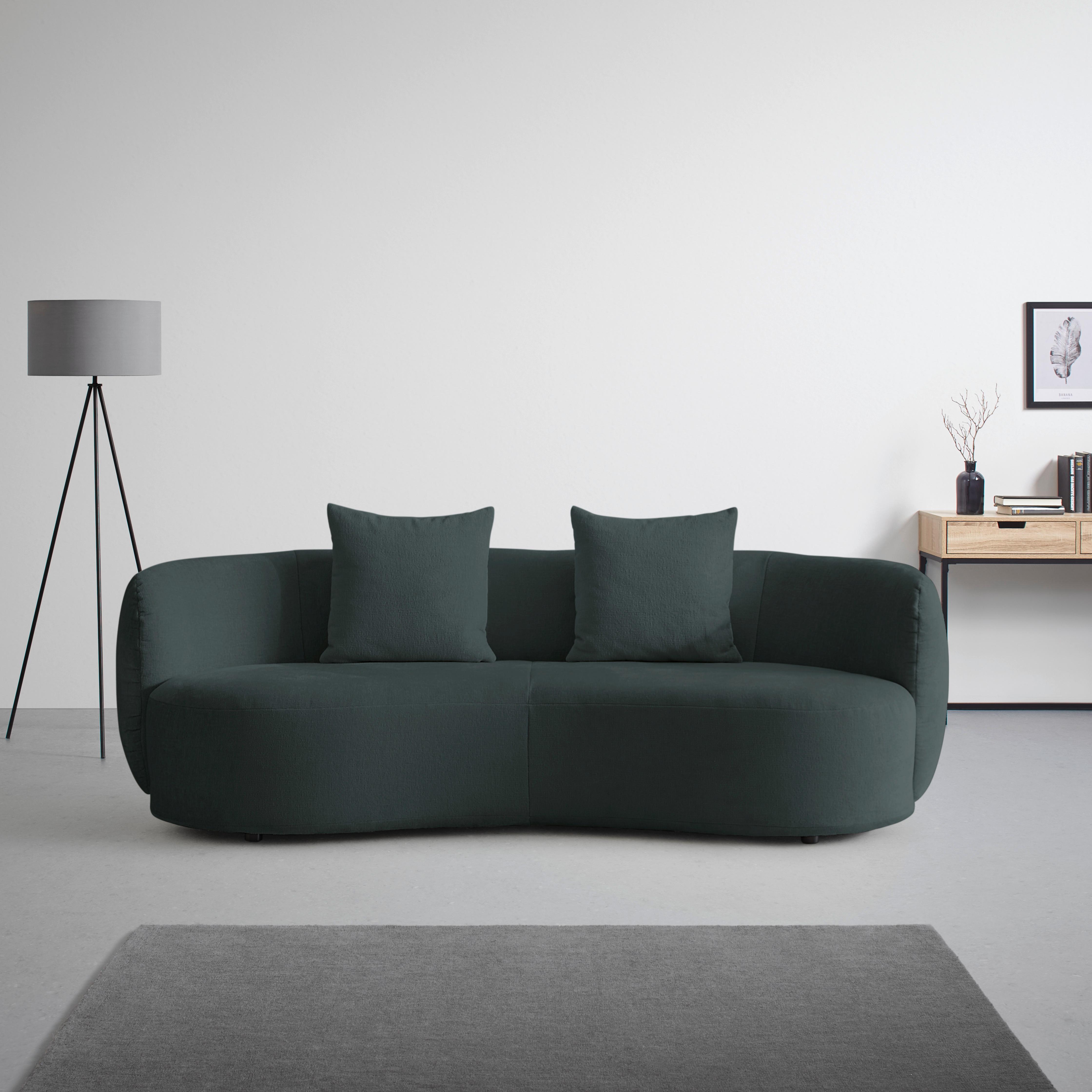 Bigsofa Leonas Anthrazit - Anthrazit/Schwarz, MODERN, Kunststoff/Textil (235/72/110cm) - Premium Living
