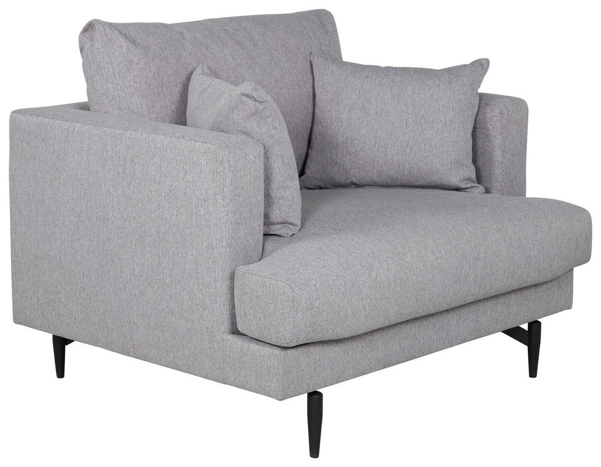 SESSEL SOFIA - Schwarz/Grau, Design, Textil/Metall (104/82/92cm) - Livetastic