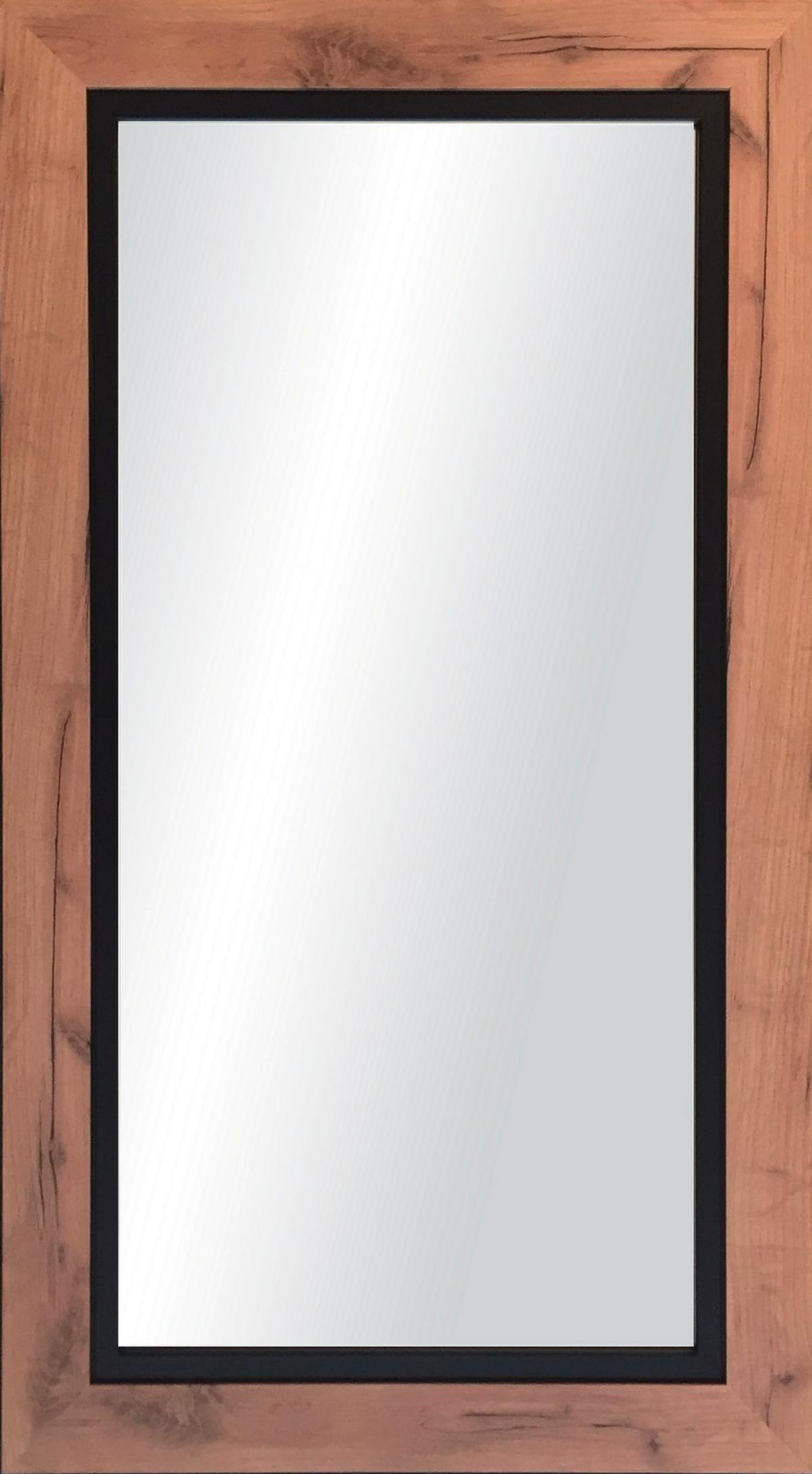 Wandspiegel Forest in Eichefarben - Eichefarben, MODERN, Glas/Holzwerkstoff (55/165cm) - Mömax