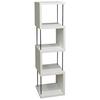 Polica Sticks - bijela/crna, Moderno, drvni materijal/plastika (33/126/33cm) - Modern Living