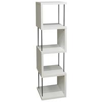 Etajeră de sine stătătoare Sticks - alb, Modern, material pe bază de lemn (33/126/33cm) - Modern Living