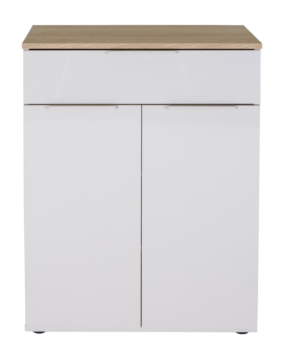 Kommode Macchiato Eiche-/Kaschmirfarben - Kaschmir/Eichefarben, MODERN, Holzwerkstoff/Metall (69/88,5/30cm) - Mömax