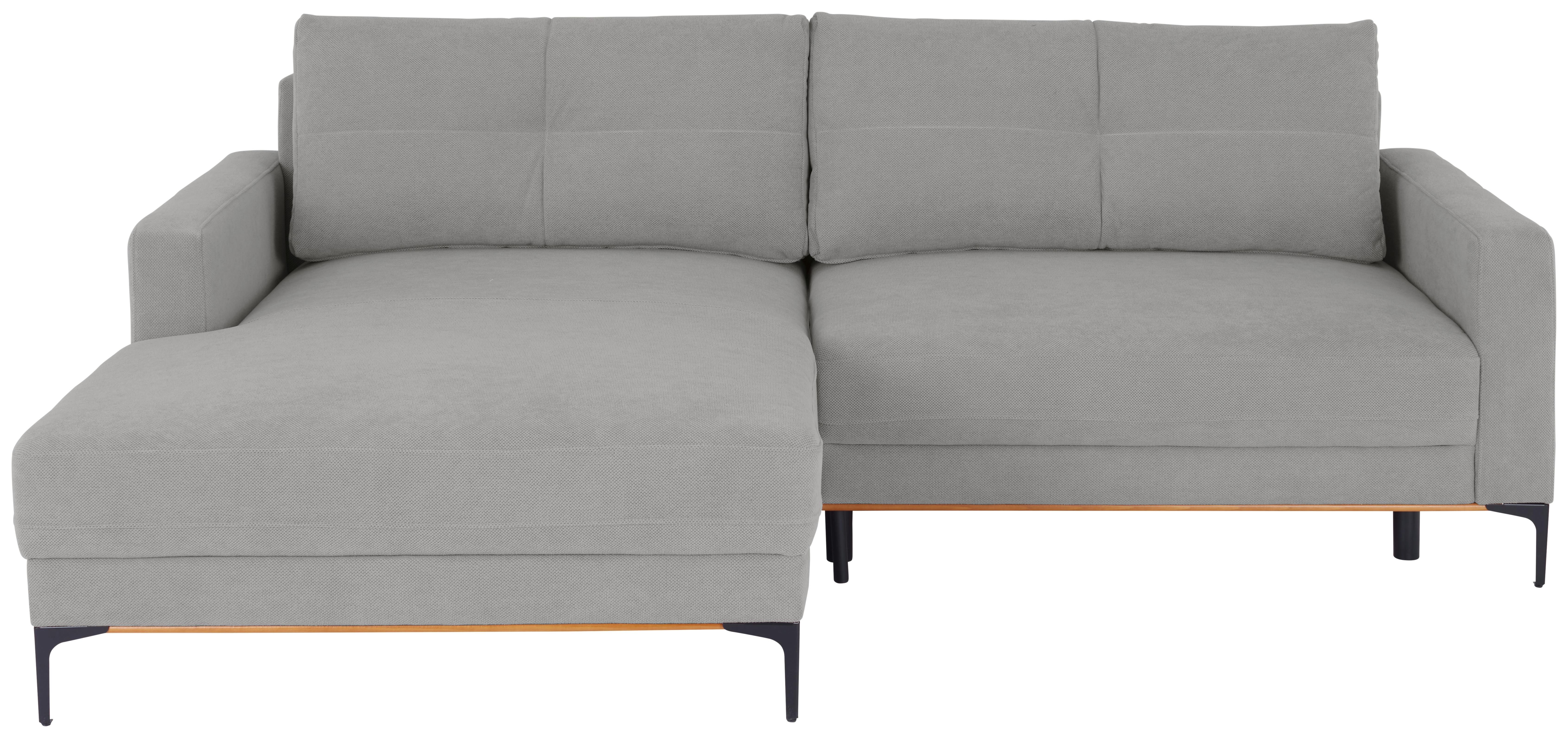 Kutna Garnitura Bergamo - svijetlo siva/crna, Moderno, tekstil/metal (162/238cm) - Ondega