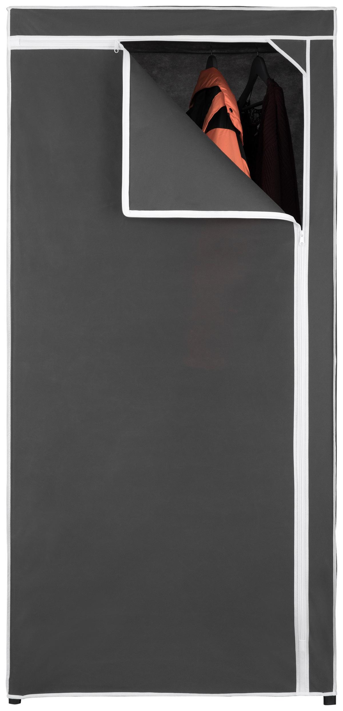 SZAFA MATERIAŁOWA PROMO - szary, Basics, tworzywo sztuczne/metal (75/160/50cm) - Carryhome