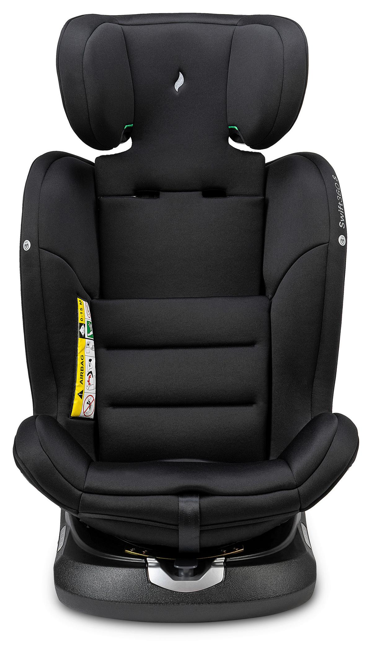 FOTELIK SAMOCHODOWY OBROTOWY SWIFT360S - czarny, Basics, tworzywo sztuczne/tkanina (44/60/50cm) - Osann