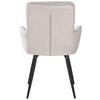 STOL MED ARMSTÖD NOVA - beige/svart, Modern, metall/textil (61/89/67cm) - Mömax