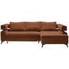 Kutna Garnitura Rosalie - konjak/crna, Konvencionalno, tekstil/metal (265/184cm) - Modern Living