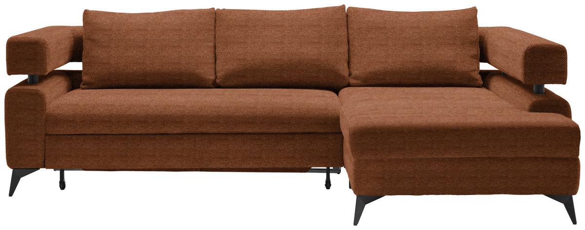 Kutna Garnitura Rosalie - konjak/crna, Konvencionalno, tekstil/metal (265/184cm) - Modern Living