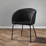 Stuhl Vani - Schwarz, MODERN, Textil/Metall (61/81/51cm) - Modern Living