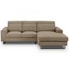 Ecksofa Bolivia Braun-Beige Cord - Beige/Beigebraun, Basics, Holzwerkstoff/Textil (276/183cm) - MID.YOU