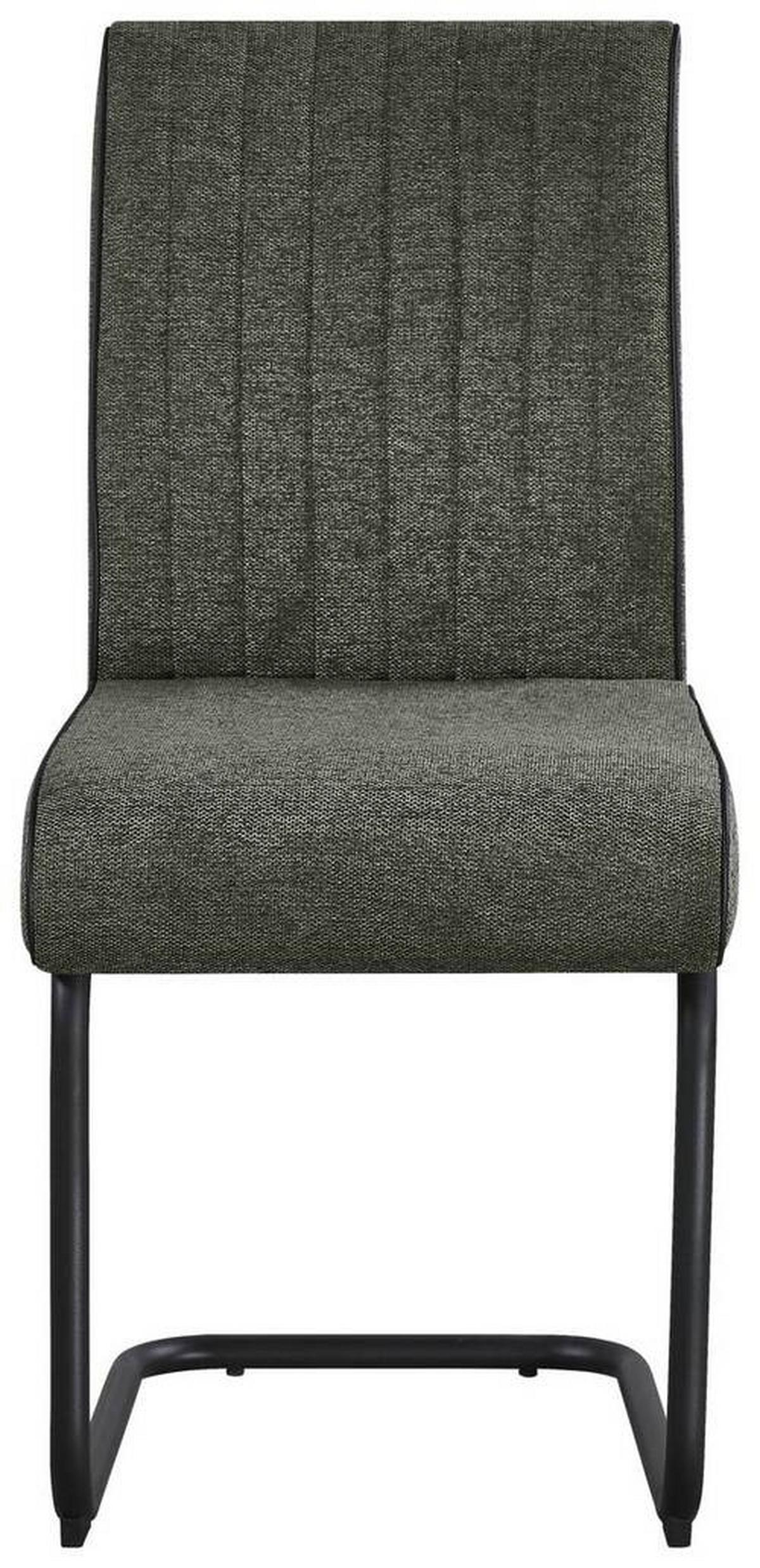 KRZESŁO NA PŁOZIE GIORGIA - zielony/czarny, Modern, metal/tkanina (58/86/45cm) - Mömax