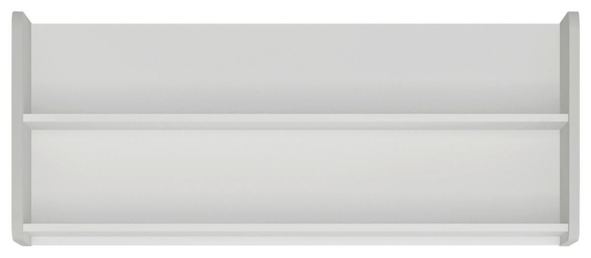 Zidna Polica Flexi - bijela/siva, Moderno, drvni materijal (118/48/24cm) - Premium Living