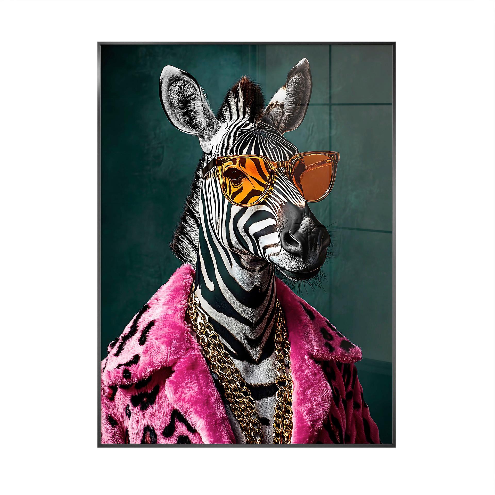 Glasbild Multicolor ca. 80x120cm - Multicolor, Basics, Glas/Holz (80/120/4cm)