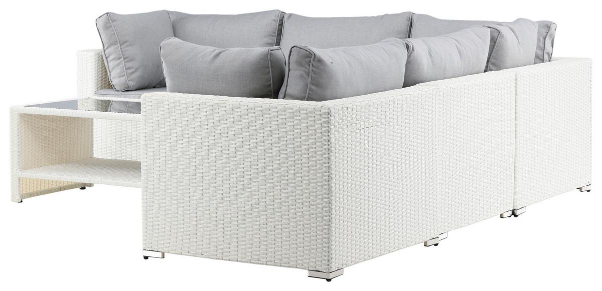 Loungegarnitur Amazon ca. 87x249 cm Hellgrau - Hellgrau, KONVENTIONELL, Kunststoff (87/249cm) - Gardenson