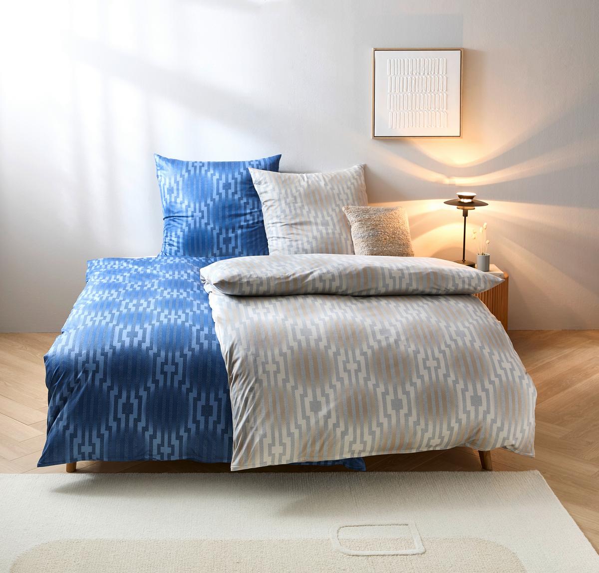 POŚCIEL LEVIAN - ciemnoniebieski, Design, tkanina (135/200cm) - Estella