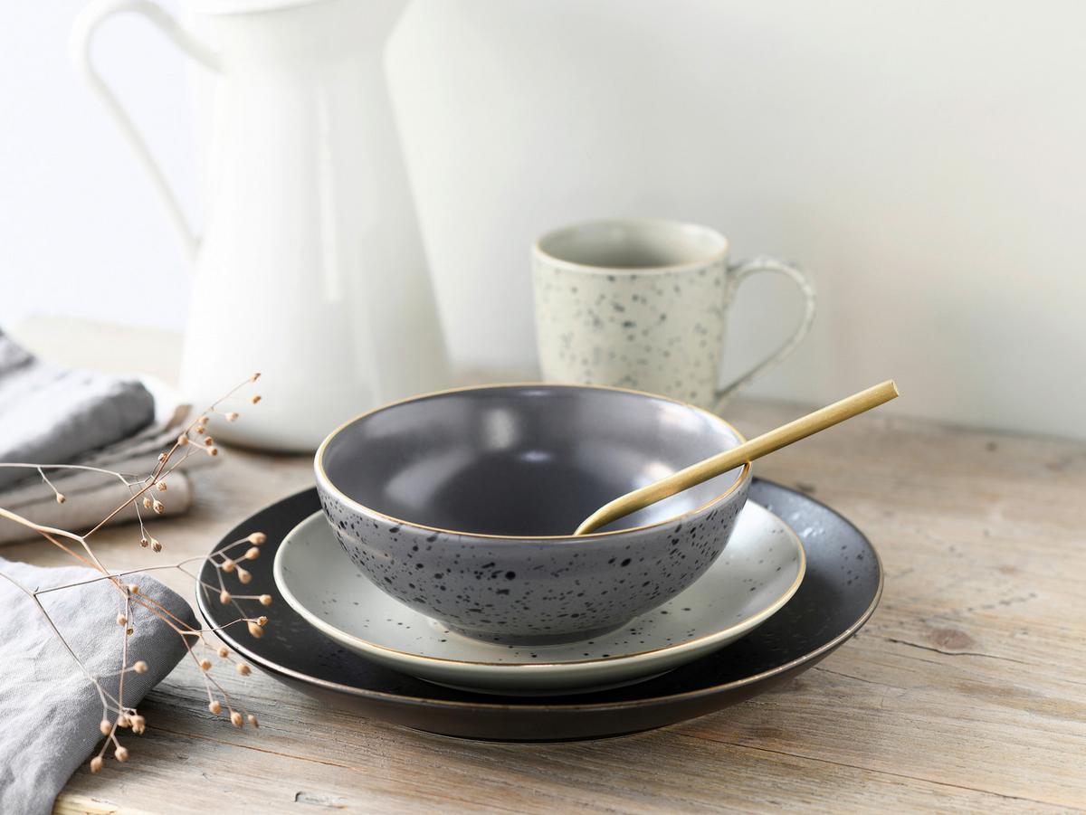 Kombinirani Servis Industrial, 16-Delni - zlate barve/siva, Trend, keramika - Creatable