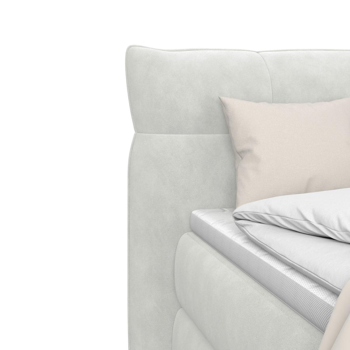 Boxspring Krevet Carmelo - crna/krem, Trend, tekstil/plastika (140/200cm) - Premium Living
