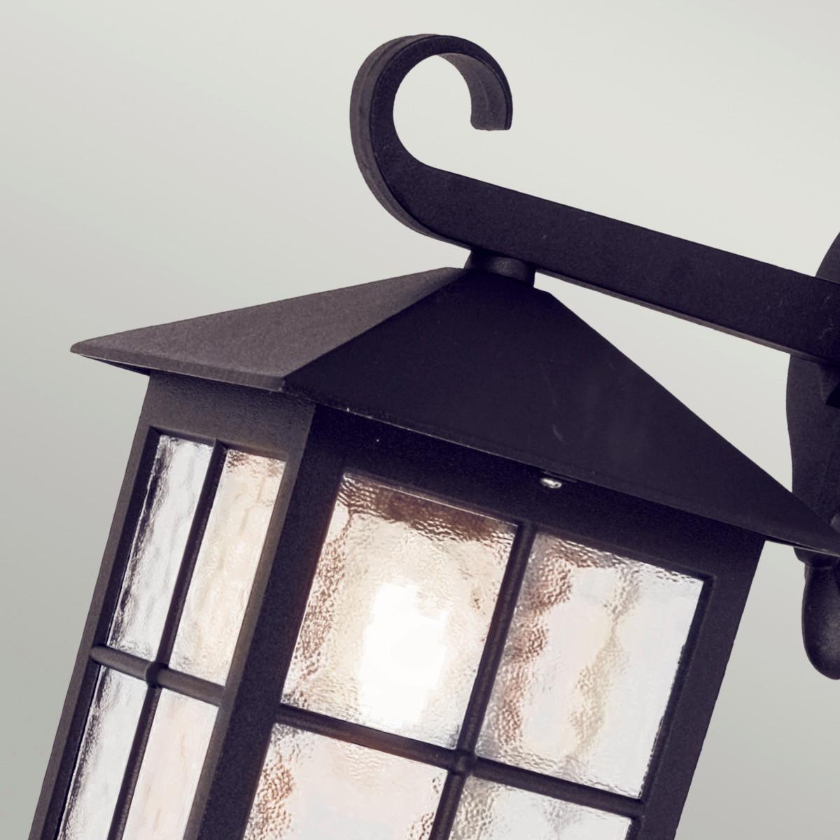 Vanjska Zidna Svjetiljka Crna Boja - crna, Konvencionalno, staklo/metal (18.5/33.5/23.7cm)