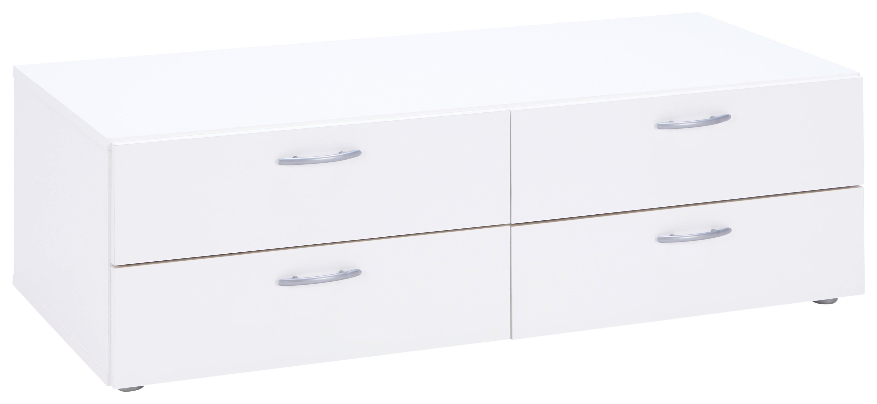 Schubladenbox Basic in Weiss - Weiss, Konventionell, Holzwerkstoff (110,7/35/51,9cm) - Based
