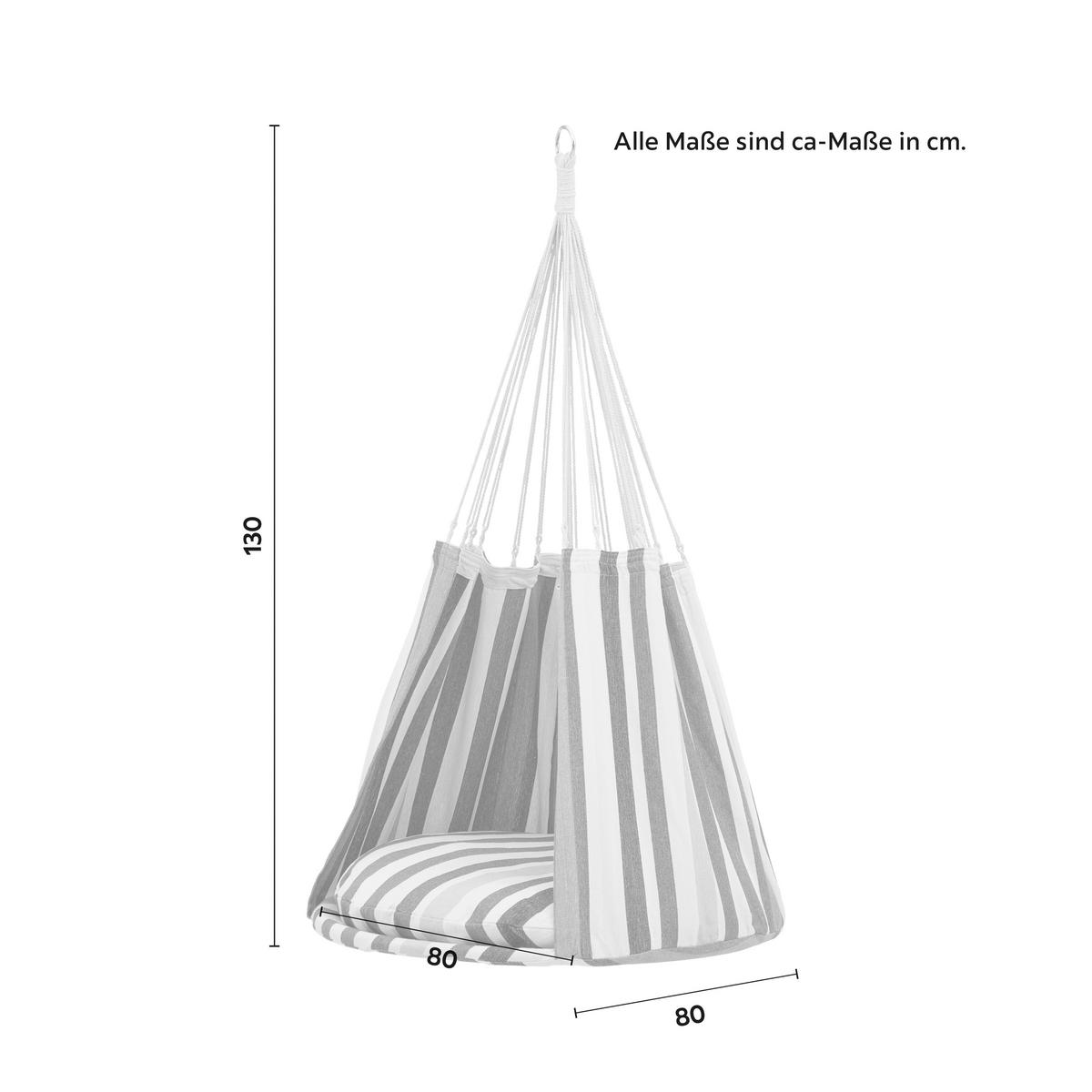 Viseća Fotelja Funny - višebojno, Moderno, metal/tekstil (80/130/80cm) - Bessagi Garden