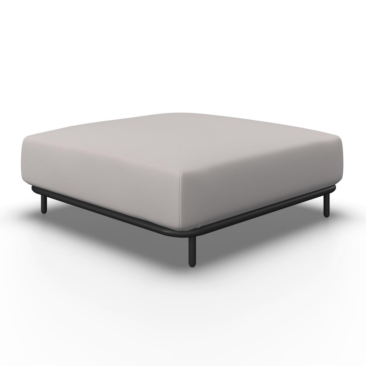 KOMPLET MEBLI TARASOWYCH BERRY - jasnoszary/czarny, Modern, metal/tkanina (167/59/89cm) - Bessagi Garden