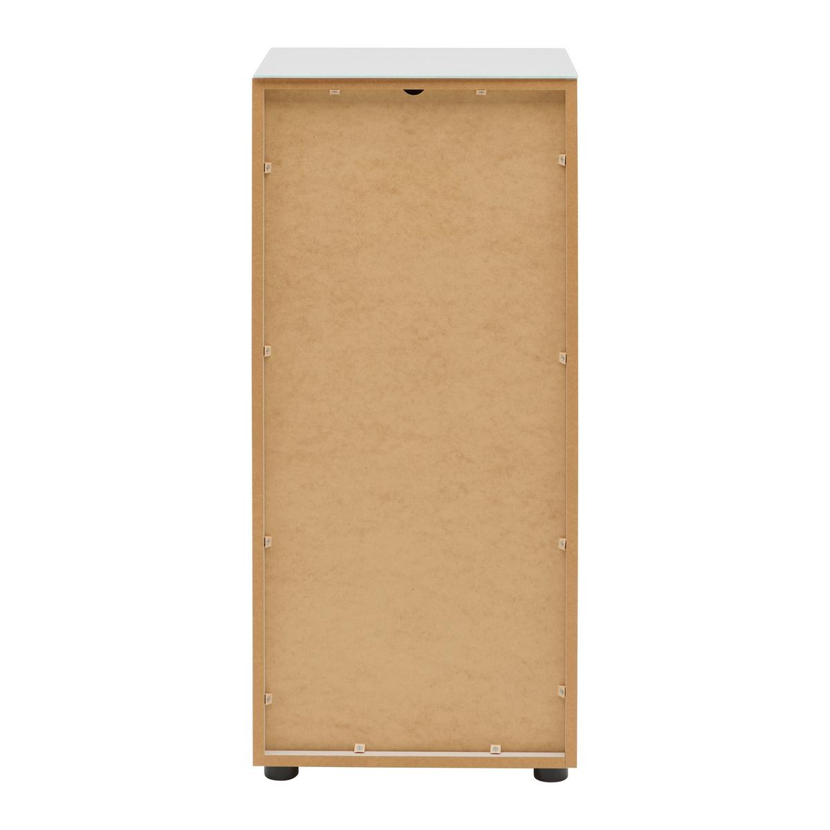 Kommode Siena Kaschmir - Chromfarben/Kaschmir, Modern, Glas/Holzwerkstoff (45/99/40cm) - Mömax