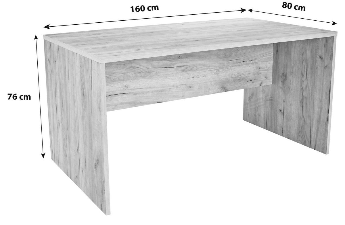 Íróasztal Profi - tölgyfa színű, Modern, faalapú anyag (160/76/80cm) - Ondega