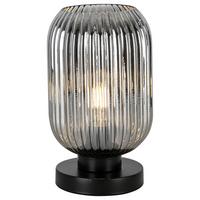 Tischleuchte Schwarz/chrom Max. 25 Watt - Chromfarben/Schwarzchrom, Modern, Glas/Kunststoff (14/24cm) - Mömax