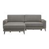 Wohnlandschaft Romeo Taupe - Taupe/Schwarz, KONVENTIONELL, Holz/Textil (167/87/234cm) - Zandiara