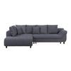 Kutna Garnitura Mendoza - crna/antracit, Design, tekstil/drvo (197/309cm) - Modern Living