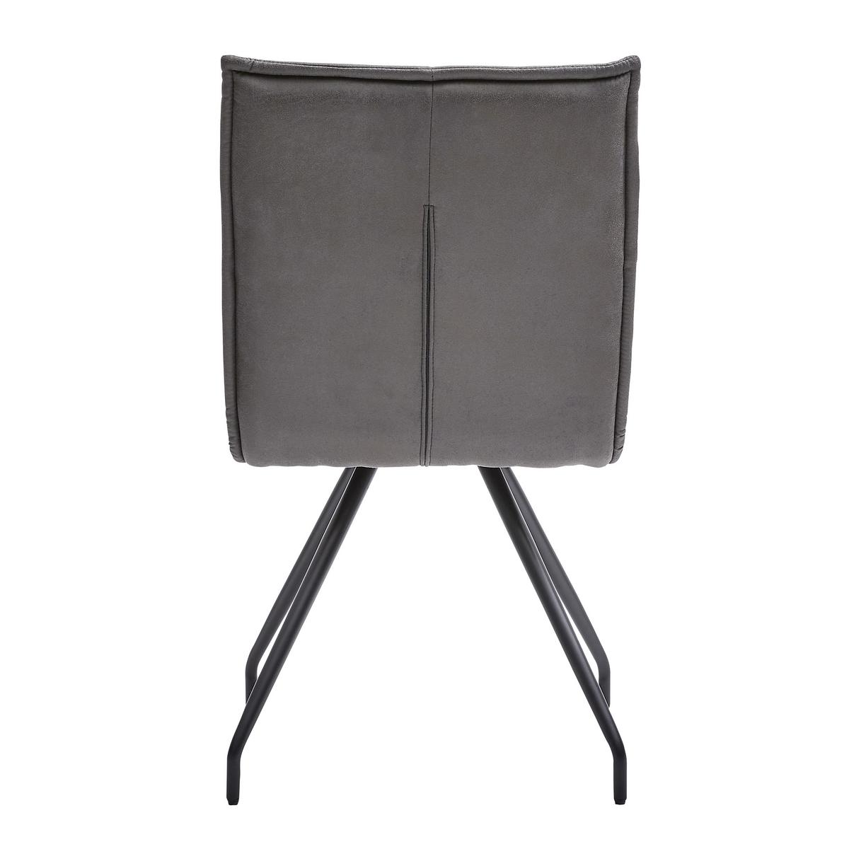 KRZESŁO LOLLY - czarny/szary, Modern, metal/tkanina (49/89/62cm) - MID.YOU