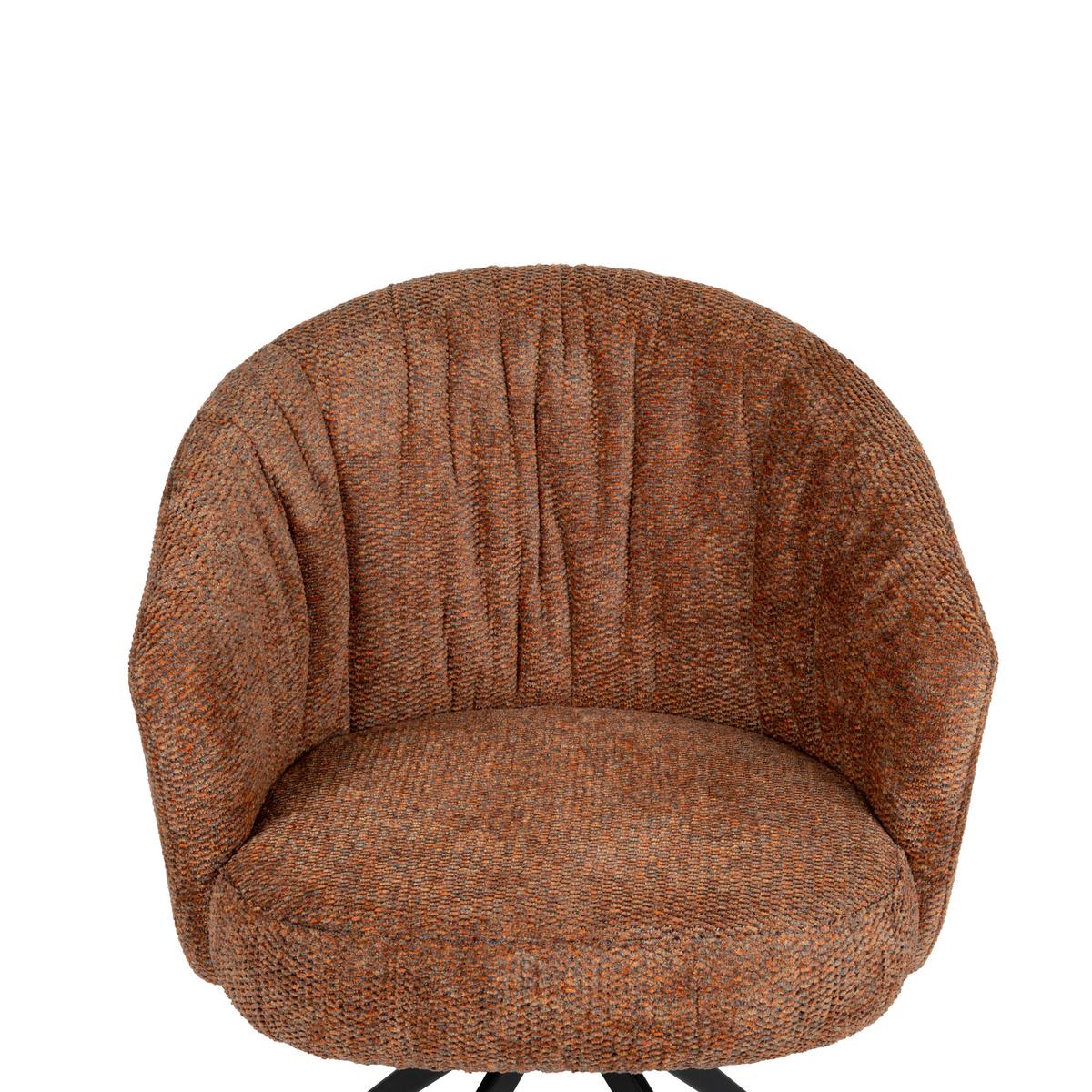 KRZESŁO Z PODŁOKIETNIKAMI CRESPA -EXKLUSIV- - czarny/koniak, Design, metal/tkanina (63/81,5/62,5cm) - Dieter Knoll