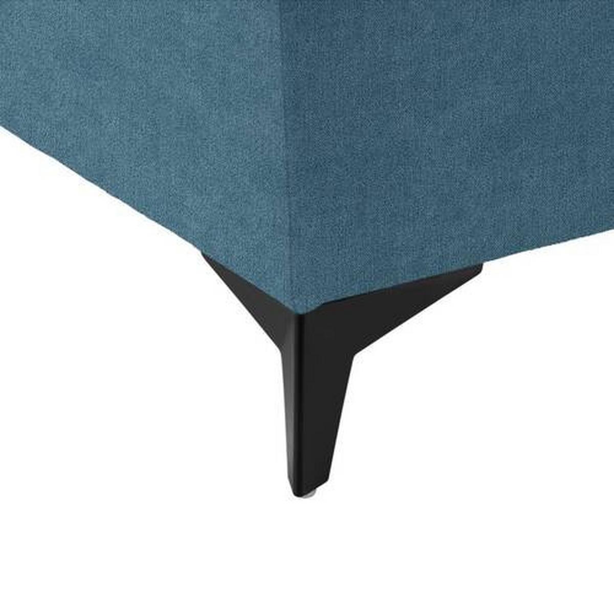 Boxbett in Hellblau ca. 180x200cm - Schwarz/Hellblau, KONVENTIONELL, Holzwerkstoff/Kunststoff (180/200cm) - Mömax