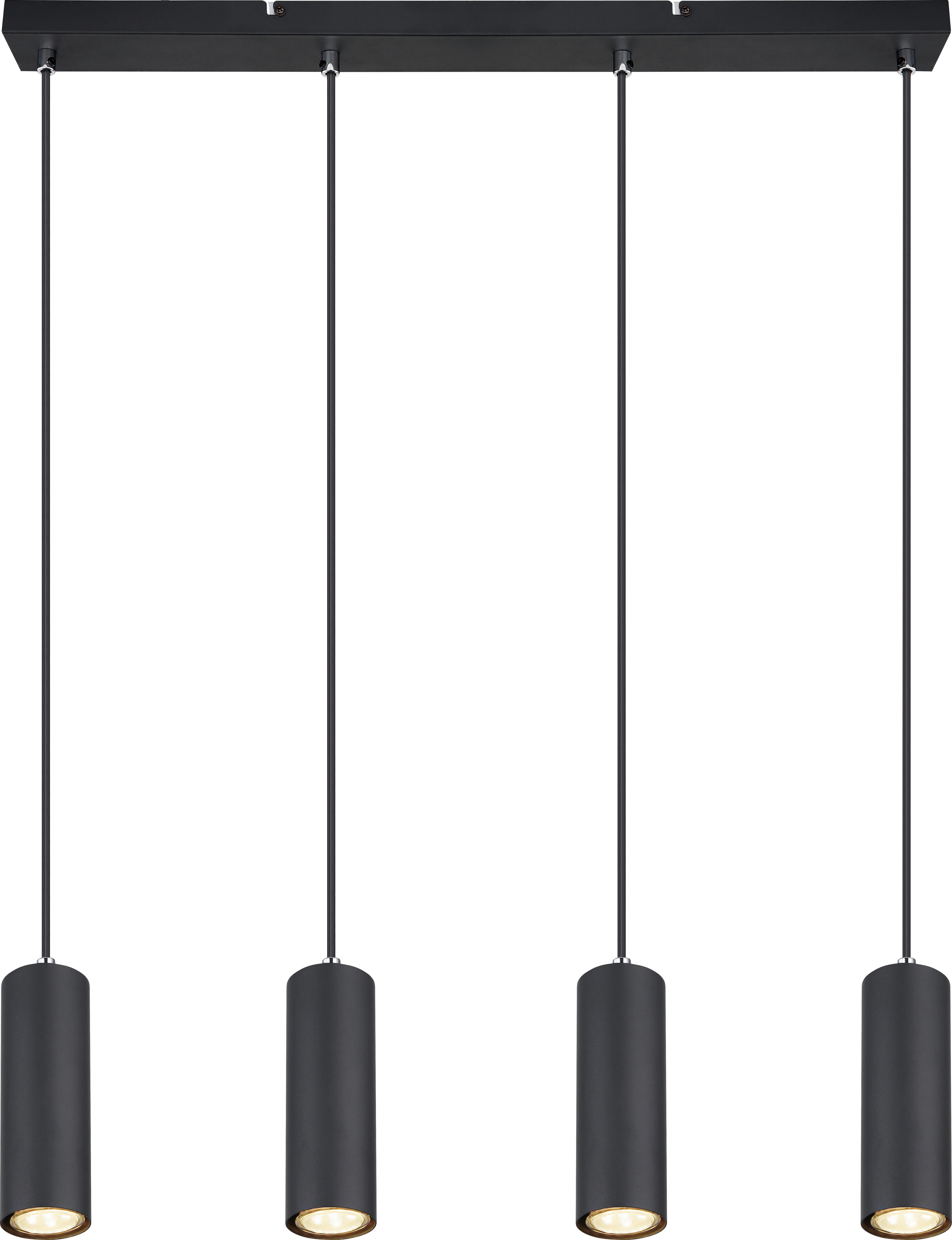 Hängeleuchte Witmo in Schwarz max. 35 Watt - Schwarz, MODERN, Metall (65/6/120cm) - Modern Living