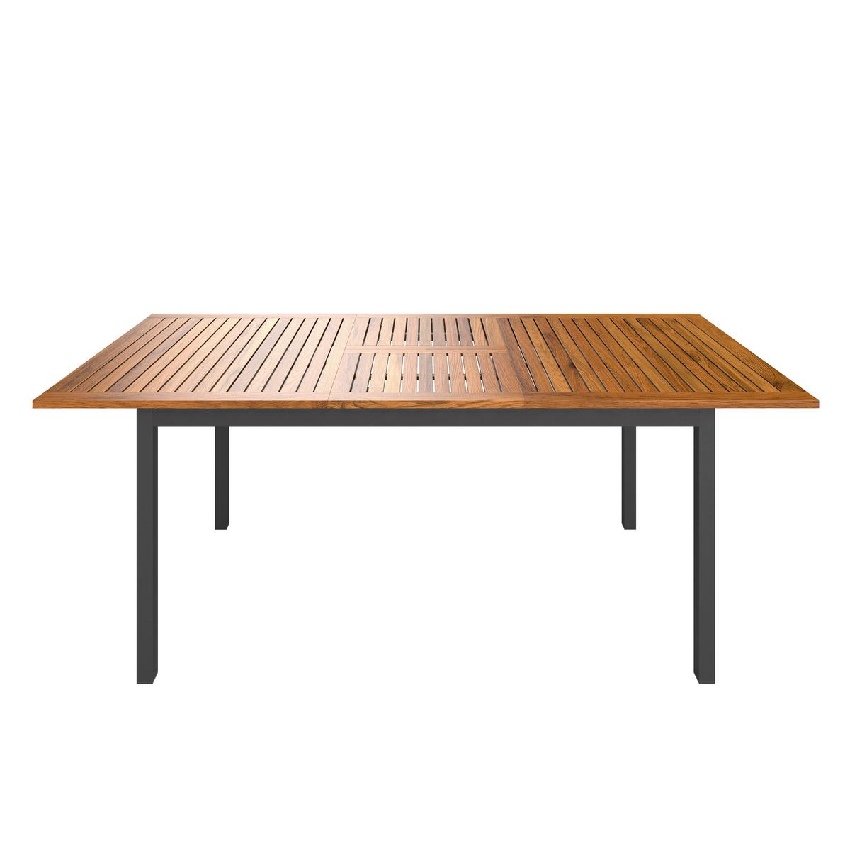 Raztegljiva Vrtna Miza Kos, Akacija, Jeklo, 150-200x90cm - siva, Natur, kovina/les (150-200/75/90cm) - Mömax