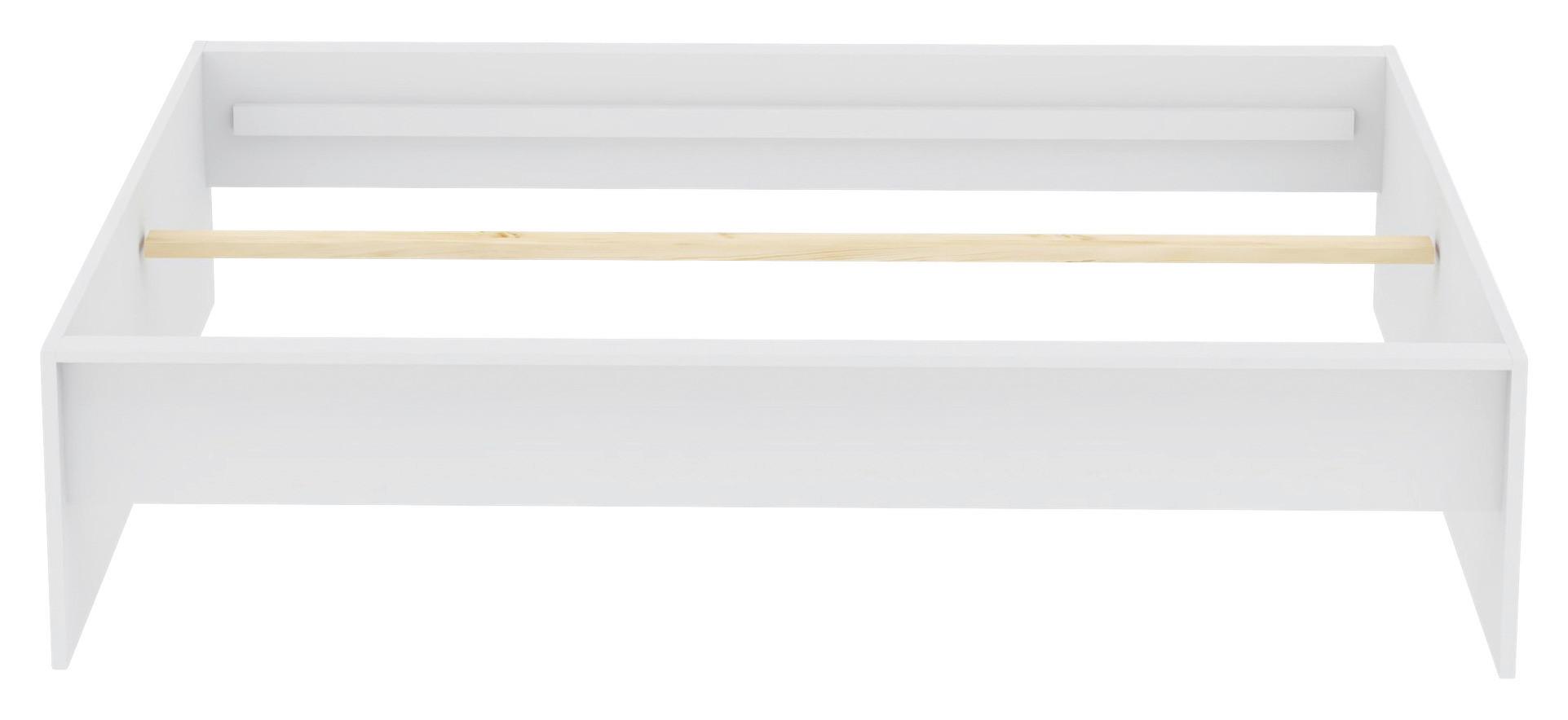 Bettrahmen Unit 160 in Weiss - Weiss, Konventionell, Holzwerkstoff (160/200cm) - Based