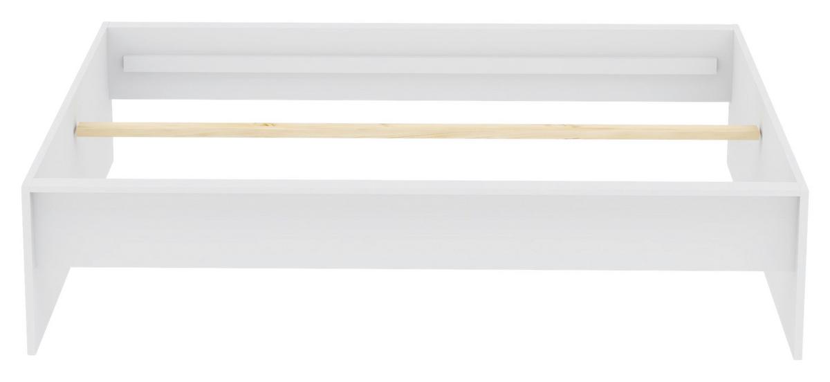 Bettrahmen Unit 160 in Weiss - Weiss, Konventionell, Holzwerkstoff (160/200cm) - Based