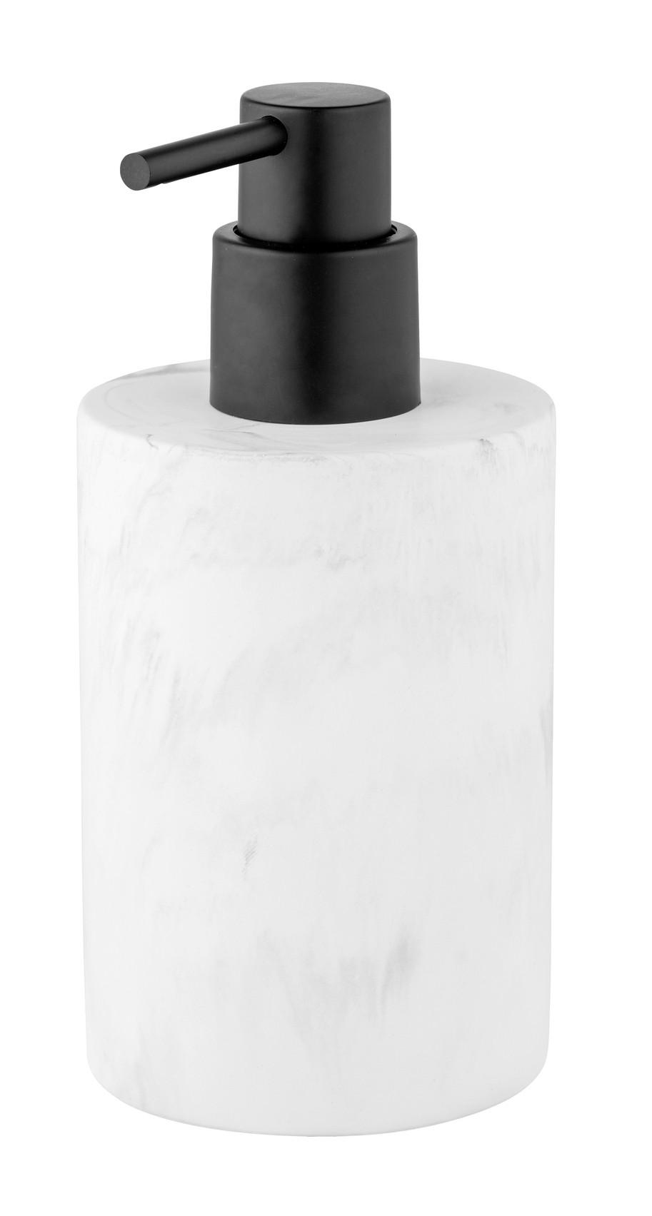 DOZOWNIK NA MYDŁO BALATRO - czarny/biały, Konventionell, tworzywo sztuczne/materiały naturalne (8/16/7,5cm) - Schöner Wohnen