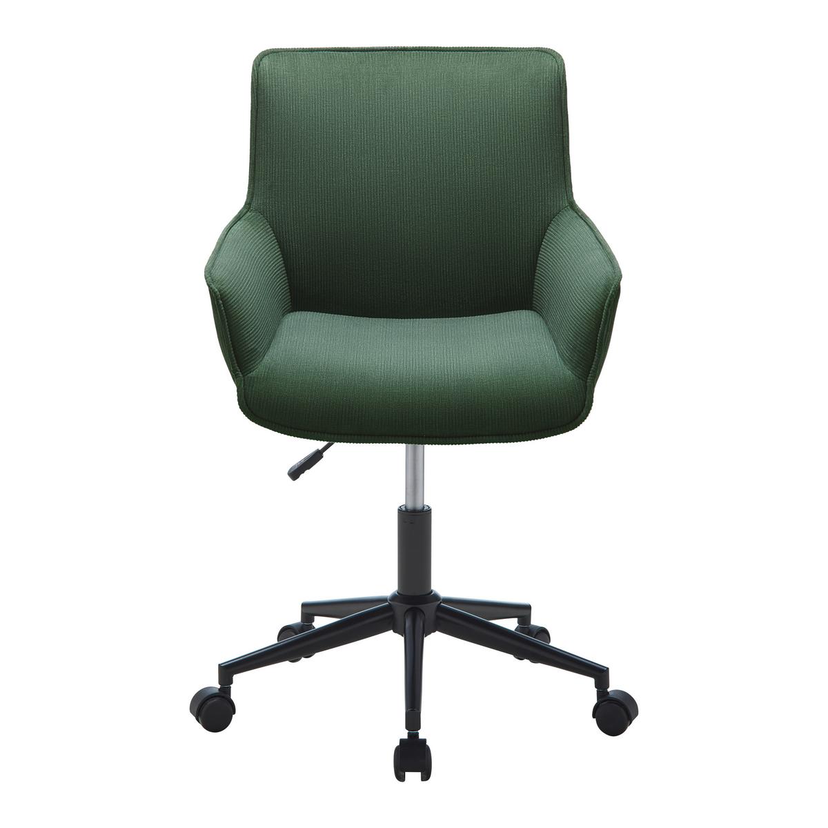 chaise pivotante in Dunkelgrün - Dunkelgrün/Schwarz, Modern, Kunststoff/Textil (57/83-93/62cm) - Mömax