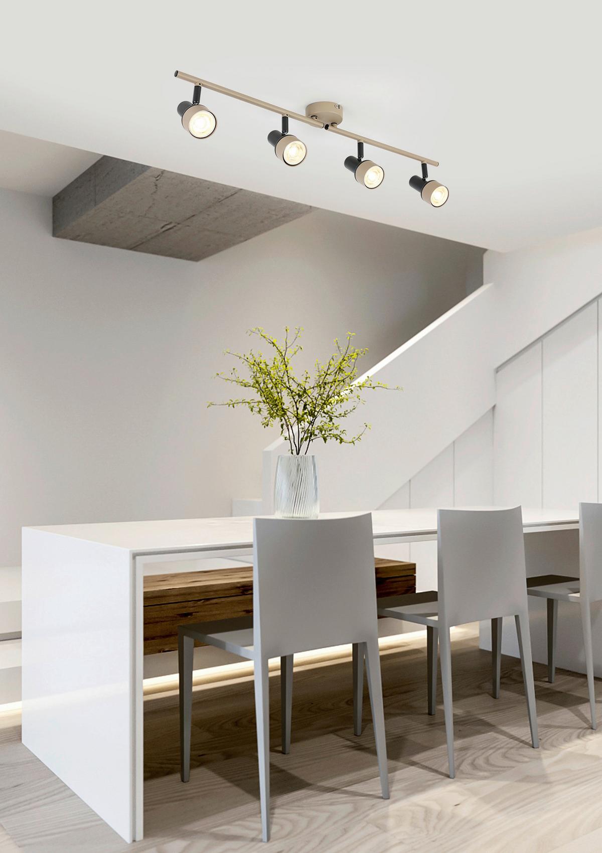 Reflektor Simba - črna/peščene barve, Romantika, kovina/umetna masa (70/9,7/13cm) - Mömax