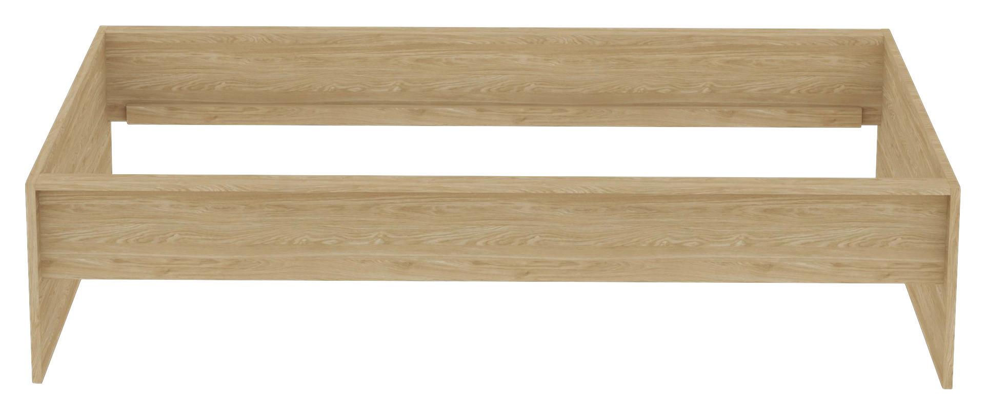 Posteljni Okvir Unit 120 - barve hrasta, Konvencionalno, leseni material (120/200cm) - Based