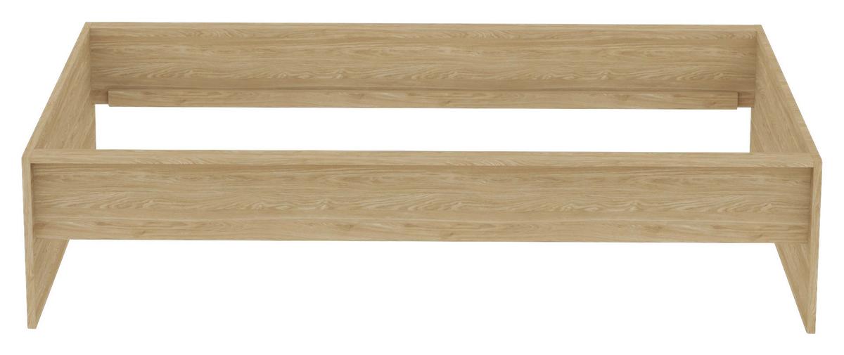 Bettrahmen Unit 120 in Eichefarben - Eichefarben, KONVENTIONELL, Holzwerkstoff (120/200cm) - Based