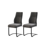 SCHWINGSTUHL-SET TINA - noir/anthracite, Modern, textile/métal (43/98/59cm) - MID.YOU
