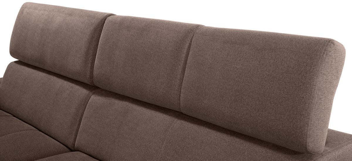 Kutna Garnitura Perry - srebrne boje/smeđa, Design, tekstil/drvo (183/292cm) - Modern Living