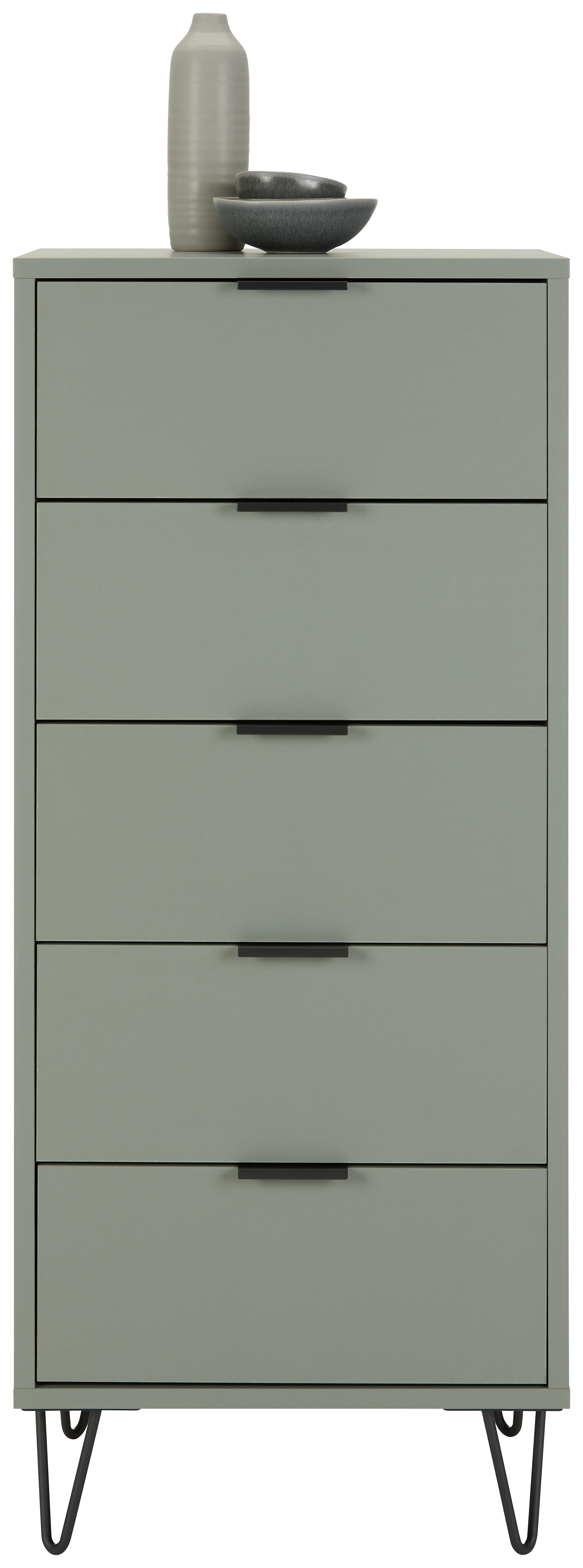 Kommode in Salbeigrün - Salbeigrün/Anthrazit, MODERN (51/108/45cm) - Premium Living