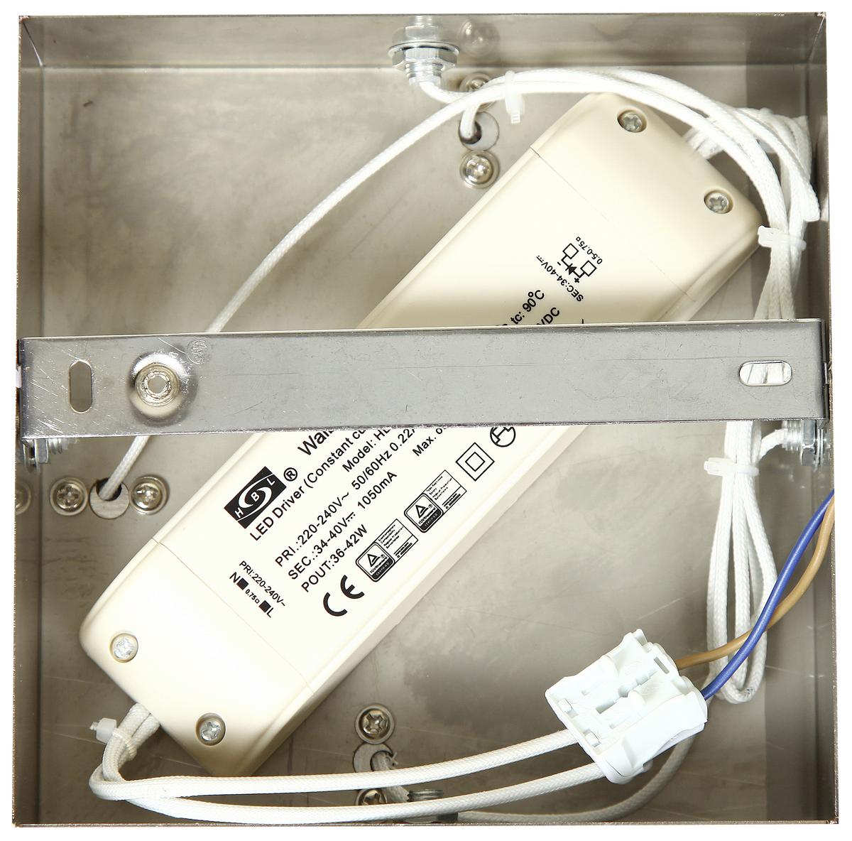 LAMPA SUFITOWA LED GIGA 4 *SBN* - kolor niklowy, Trend, tworzywo sztuczne/metal (75,5/37/6cm) - Novel