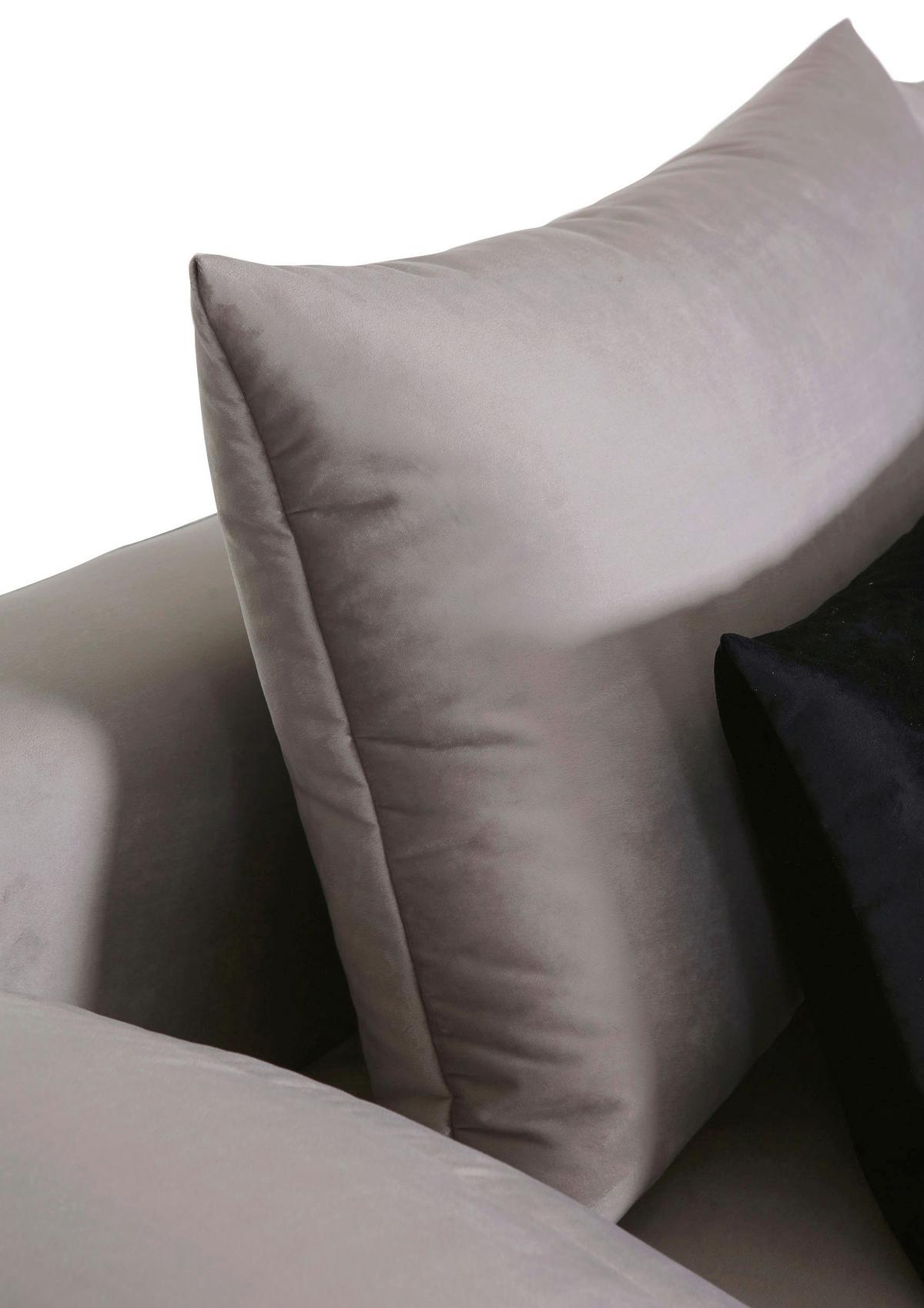 NAROŻNIK YANIS - jasnoszary/czarny, Modern, metal/tkanina (183/312cm) - Mömax