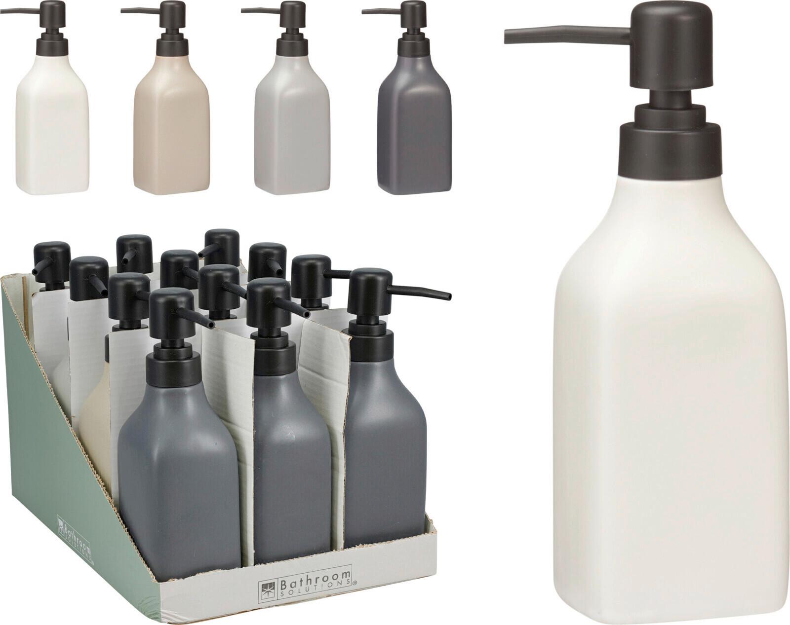 Szappanadagoló Soap - világosszürke/fehér, műanyag (6/6/19,5cm)