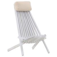 Strandsessel Asta ca. 57x79x73 cm Weiß - Weiß, KONVENTIONELL, Holz (57/79/73cm) - Gardenson