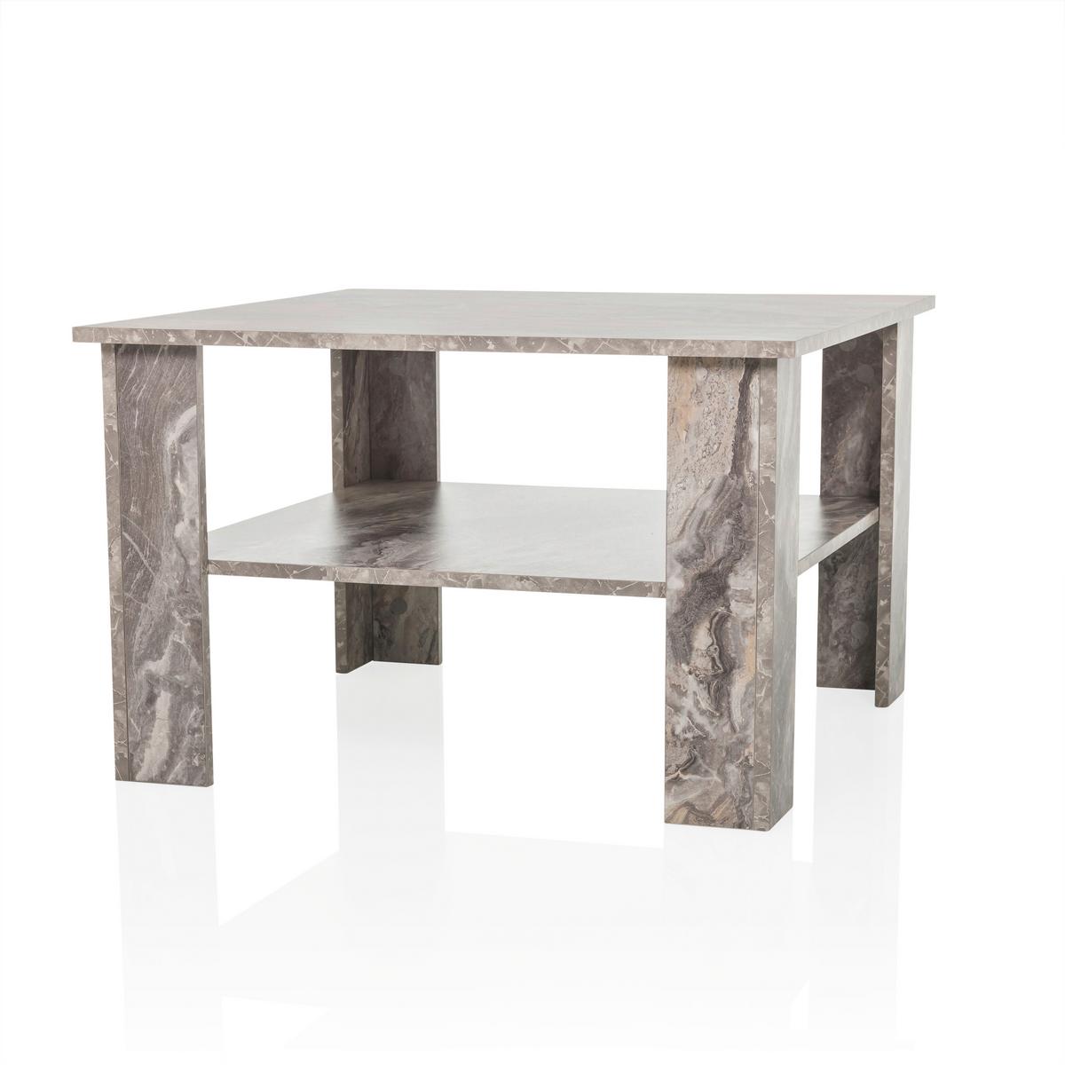 Klubska Miza Bismo, Siva - siva, Moderno, leseni material (70/70/45cm) - MID.YOU